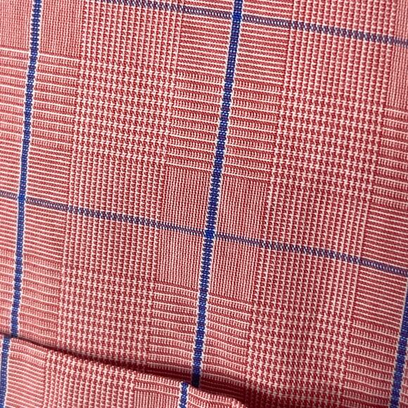 Izod shirt men's size large button down up red blue stripe striped plaid classic - Picture 2 of 12